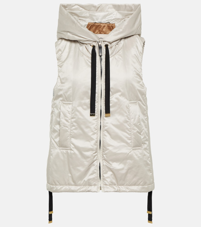 Max Mara Greengo Padded Technical Vest In Beige