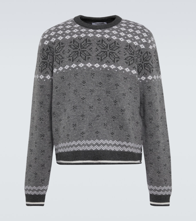 THOM BROWNE JACQUARD WOOL SWEATER