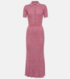 Gabriela Hearst Avant Cashmere-blend Ribbed Midi Dress In Pink