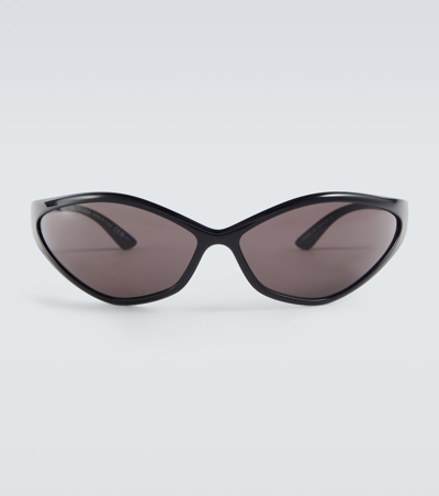 Balenciaga Oval Sunglasses In Black
