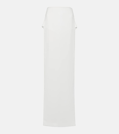 Monot Side-slit Jersey Maxi Skirt In White