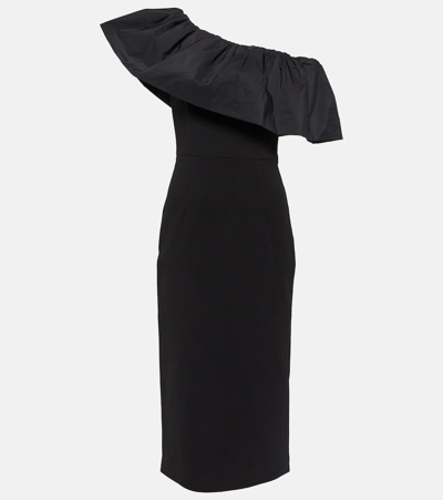 Rebecca Vallance After Hours One-shoulder Midi Dress In Black