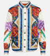 La Doublej Edie Quilted Floral Print Top Jacket In Multicoloured