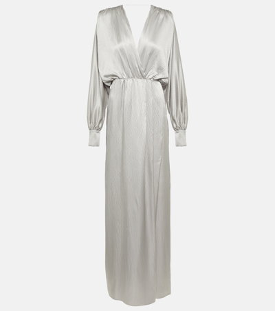 Max Mara Bridal Vociare Silk Satin Gown In White