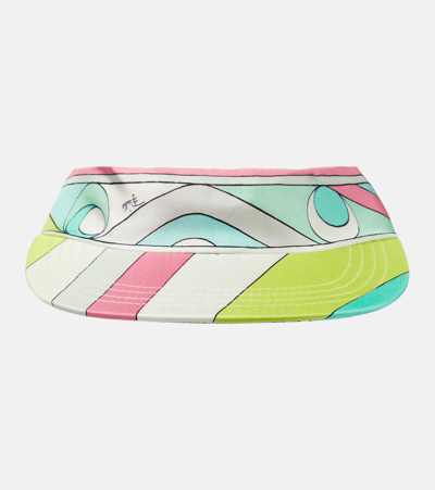 Pucci Iride-print Silk Twill Visor In Multicoloured