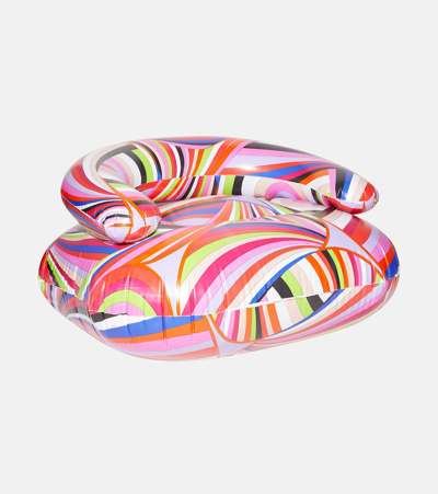 Pucci Iride-print Pvc Pool Float In Multicoloured