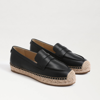 SAM EDELMAN SAM EDELMAN KAI ESPADRILLE FLAT LOAFER BLACK LEATHER