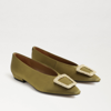 Sam Edelman Janina Pointed Toe Flat In Green