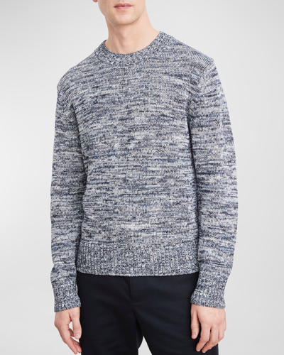 Vince Men's Tricolor Marled Crewneck Sweater In Coastal Combo
