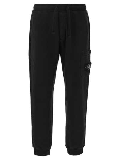 Stone Island Cotton Sweatpants In Black