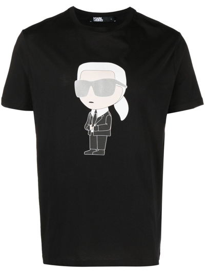 Karl Lagerfeld Karl-print T-shirt In Schwarz