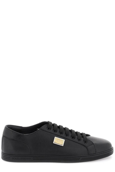 Dolce & Gabbana Saint Tropez Low-top Sneakers In Black