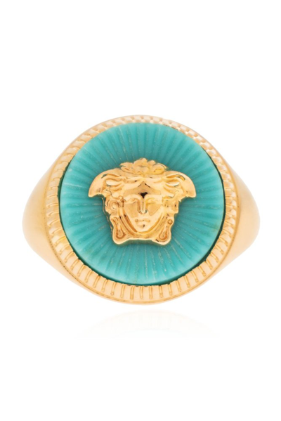 Versace Medusa Head Ring In Gold