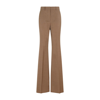Sportmax Beige Hangar High-waist Flared Trousers In Brown