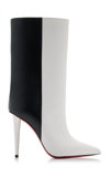 CHRISTIAN LOUBOUTIN ASTRILARGE 100MM TWO-TONE LEATHER ANKLE BOOTS