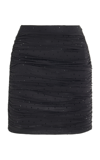Alex Perry Benson Crystal-embellished Stretch-jersey Mini Skirt In Black