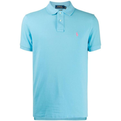 Polo Ralph Lauren Pique Polo Shirt Polo Shirts Light Blue In French Turquoise