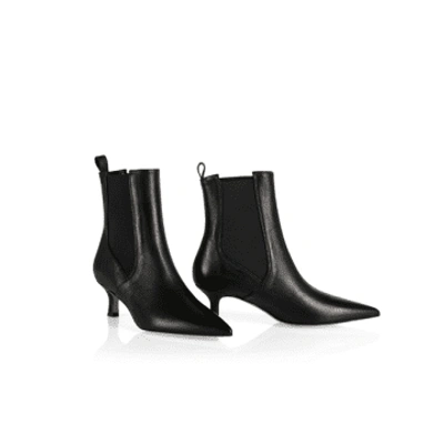 Marc Cain Black Chelsea Boots With Kitten Heel Vb Sb.03 L13 Col 900