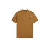 FRED PERRY FRED PERRY SLIM FIT PLAIN POLO DARK CARAMEL / NAVY