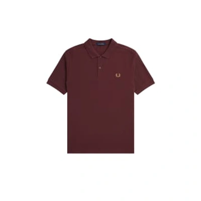 Fred Perry Slim Fit Plain Polo Oxblood / Light Rust