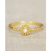 MUJA JUMA RING GILDED AUKAI ROUND WITH PEARL SIZE 52 OR 54