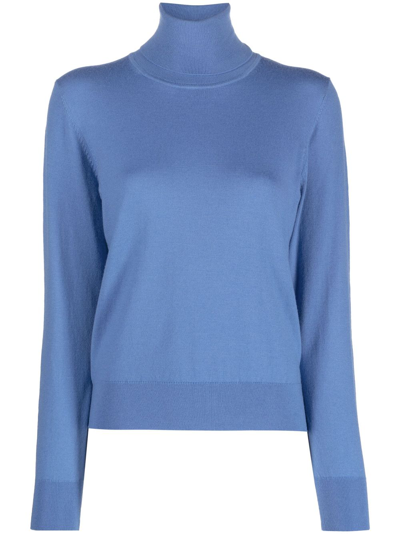 P.a.r.o.s.h High-neck Long-sleeves Knit Jumper In Blue