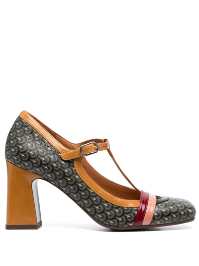 Chie Mihara Odaina 90mm Square-toe Pumps In Green