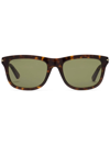 Gucci Rectangular Frame Sunglasses In Brown