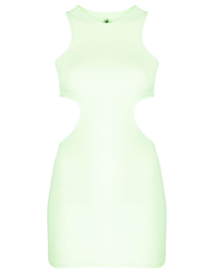 Reina Olga Cut-out Sleeveless Minidress In Green