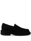 ECKHAUS LATTA STACKED SLIP-ON SUEDE LOAFERS