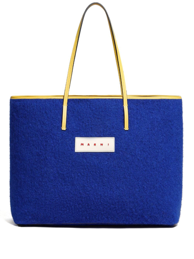 Marni Shopping Bag In Blue