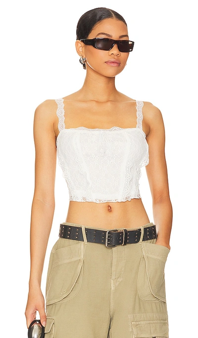 More To Come Eloisa Cami Top In White
