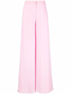 Moschino High-waisted Flared Trousers In Pink