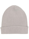 RICK OWENS RIBBED-KNIT CASHMERE BEANIE