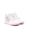 Monnalisa Logo-patch High-top Sneakers In White