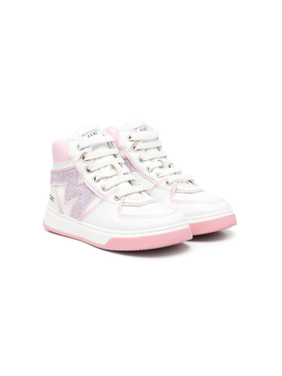 Monnalisa Kids' Logo-patch High-top Sneakers In White