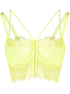 Versace Floral Lace Corset In Yellow