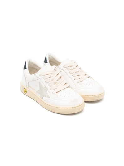 Golden Goose Kids' Star-patch Low-top Trainers In White
