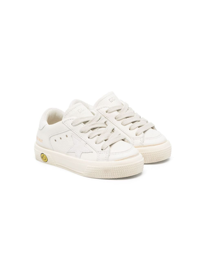 Golden Goose Kids' Star-patch Low-top Sneakers In White