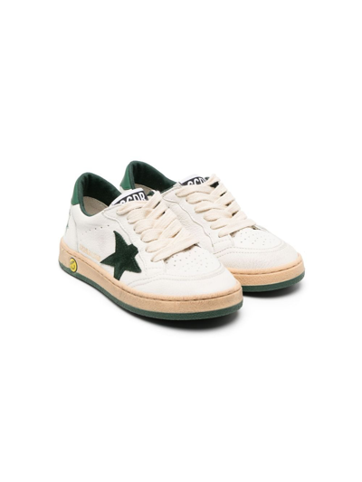 Golden Goose Kids' Star-patch Low-top Sneakers In White