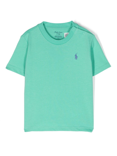 Ralph Lauren Babies' Cotton Polo Pony T-shirt (3-24 Months) In Green