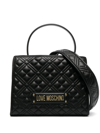 LOVE MOSCHINO LOGO-LETTERING QUILTED TOTE BAG