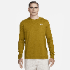 Nike Men's  Sportswear Club Long-sleeve T-shirt In Brown