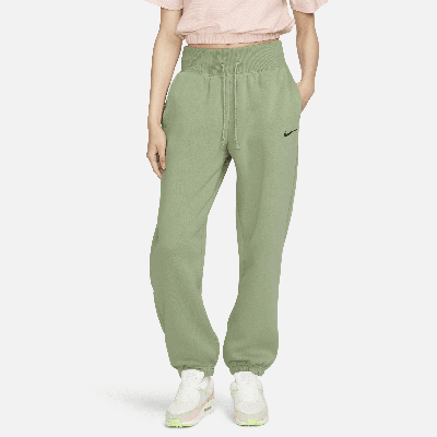 Nike Women's  Sportswear Phoenix Fleece High-waisted Oversized Sweatpants In Green