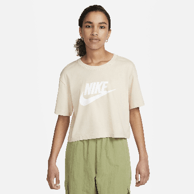 Nike Women's  Sportswear Essential Cropped Logo T-shirt In Brown