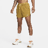 Nike Men's Stride Dri-fit 5" Brief-lined Running Shorts In Brown