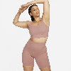 Nike Women's Go Firm-support High-waisted 8" Biker Shorts With Pockets In Pink