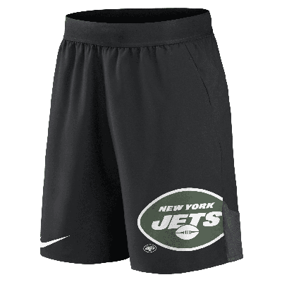Nike Men's Dri-fit Stretch (nfl New York Jets) Shorts In Black
