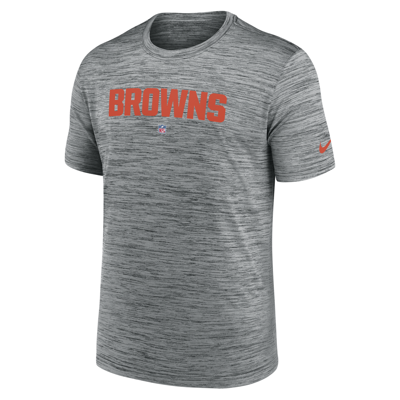 Nike Men's Dri-fit Sideline Velocity (nfl Cleveland Browns) T-shirt In Grey