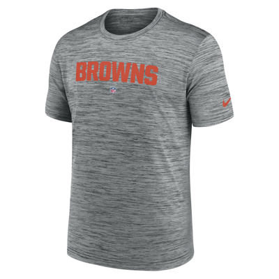 Nike Men's Dri-fit Sideline Velocity (nfl Cleveland Browns) T-shirt In Gray